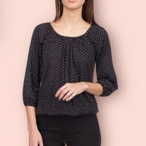 MICHAEL Michael Kors Black with White Polka Dot Top
